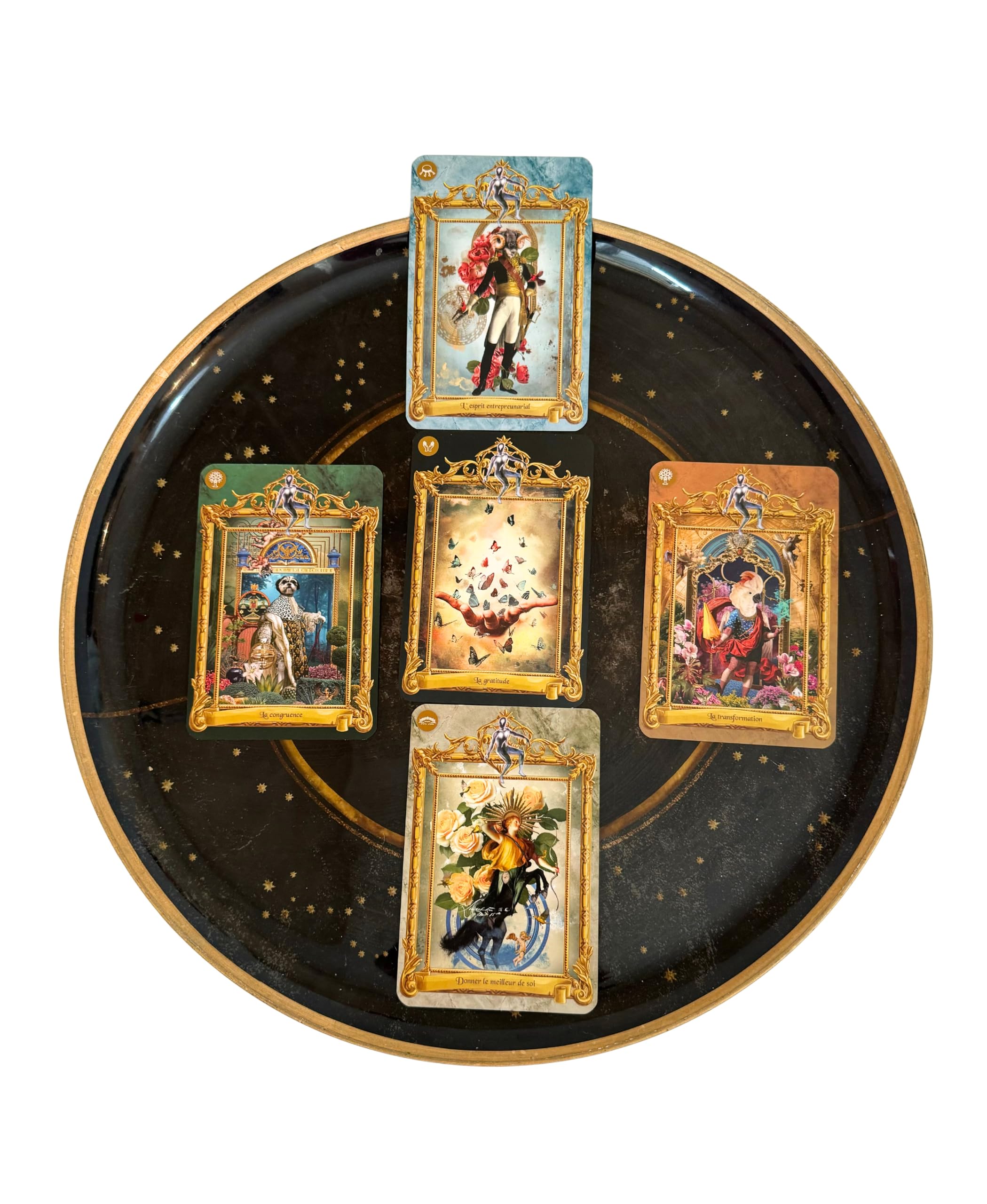 Oracle divinatoire en français – 49 Cartes + Livre explicatif (240 p) – Guidance intuitive, cartomancie & développement Personnel – avec 1 séance d’hypnose Audio-vidéo Incluse