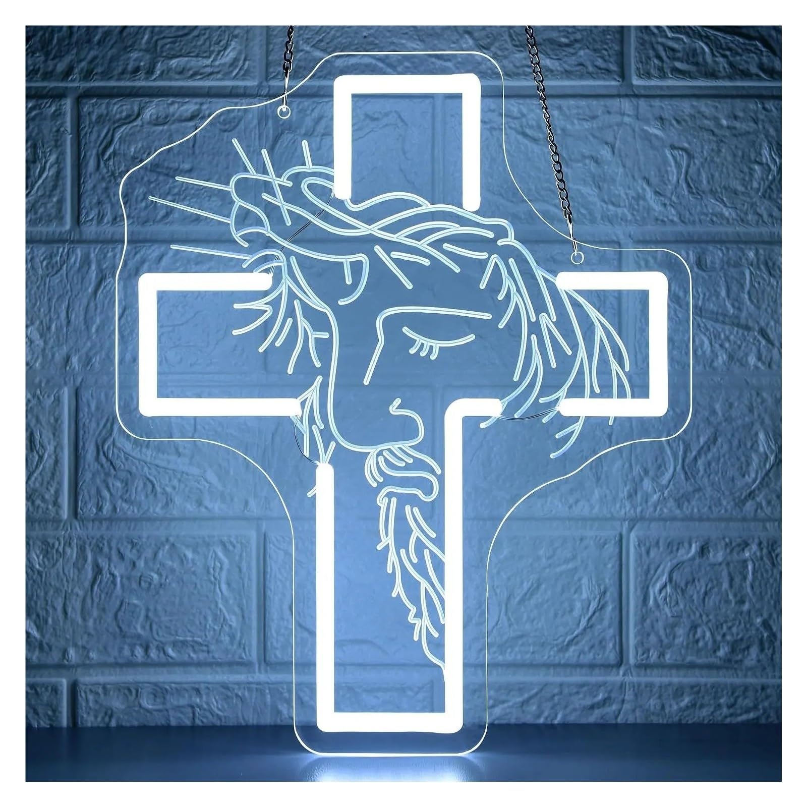 Decoración Lámparas Señal De Neón LED La Cruz Jesús