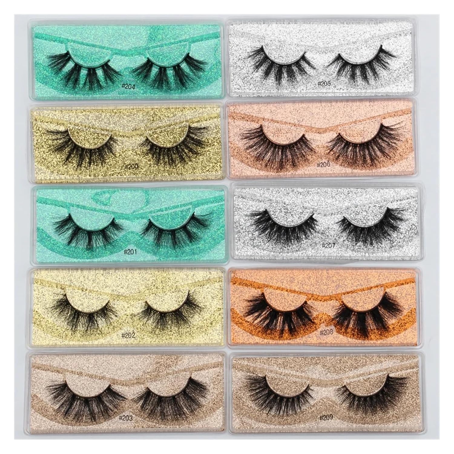 UAMOU False Lashes 4 50 100 Pcs Lashes 3D Mink Makeup Natural False Eyelashes fluffy Wispy Long Faux
