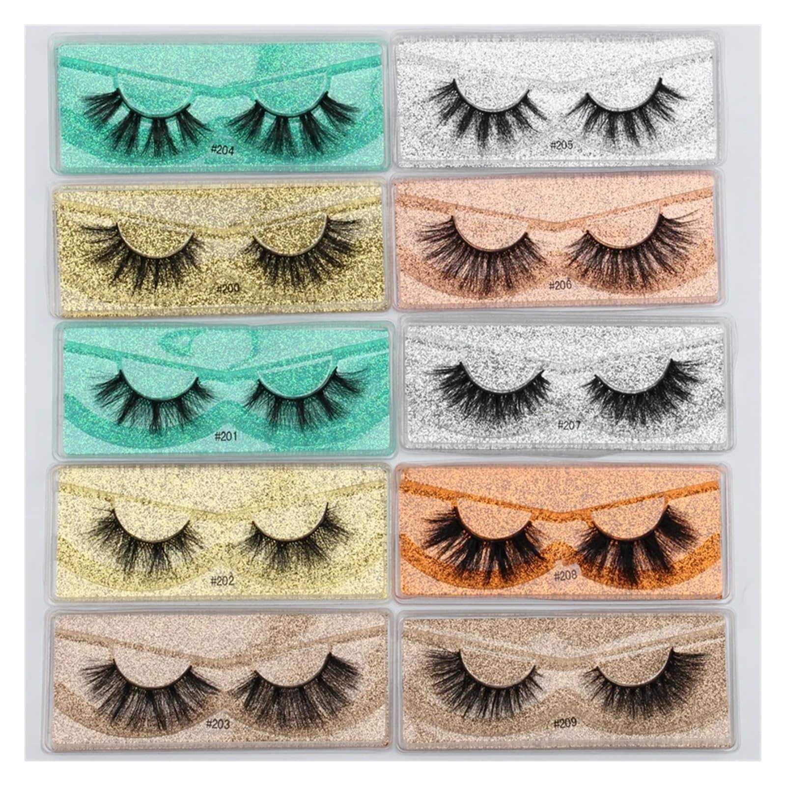 UAMOU False Lashes 4 50 100 Pcs Lashes 3D Mink Makeup Natural False Eyelashes fluffy Wispy Long Faux