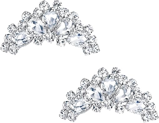 Flyonce Rhinestone Clips for Women Dress Shoes - Decorative Jewelry Accessories for Pumps and Flats