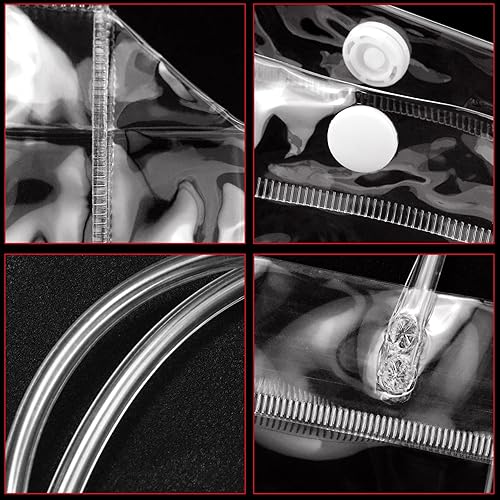 Miniatura 5 de BadenBach 16 bolsas de regalo de plástico transparente con asa, reutilizables, de plástico de PVC transparente, para compras, mercancía, boutique,