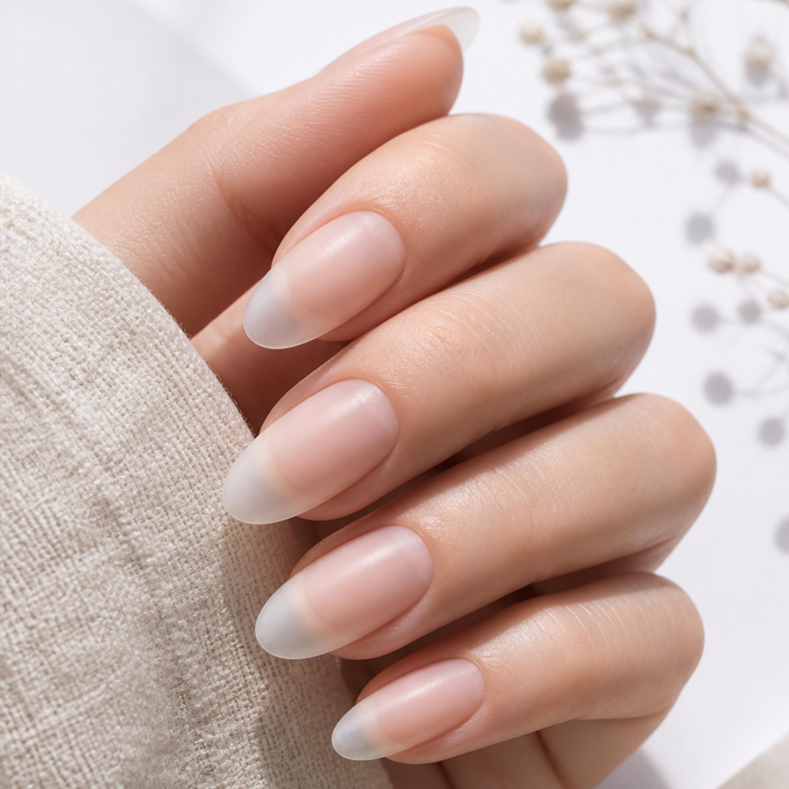 Press On Nails Kit for Women 24 Pcs | Medium Oval Shape Matte Artificial Nails | Natural Look Reusable Fake Nails Stick On Extensions False Nails Set | Includes Glue Tabs, Nail Filer, Cleaning Wipe & Cuticle Stick-image-5