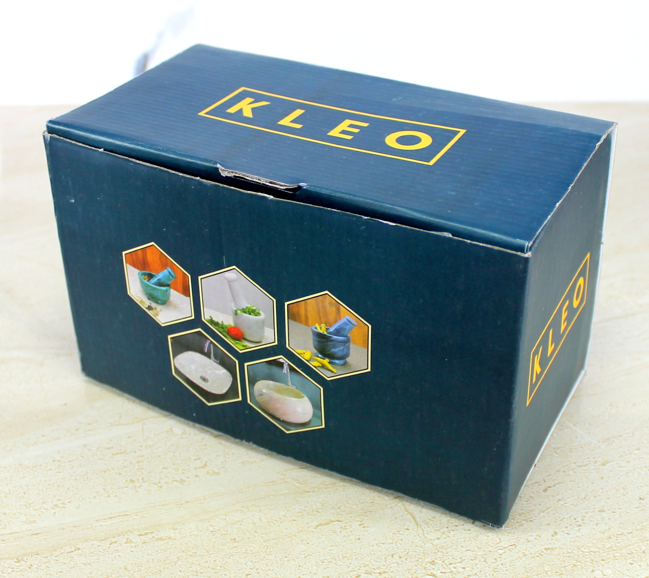 KLEO Dispensador de jabón de piedra natural gris accesorios de baño de lujo