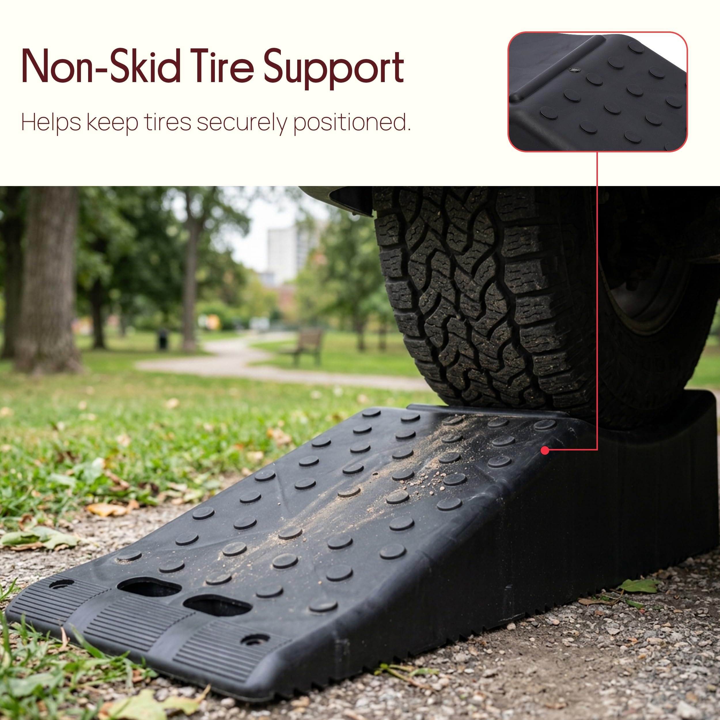 Pyle 1 rampa per veicoli, capacità di 9071,8 kg, per camion, SUV e camper, con sollevamento di 14 cm e superficie ruvida antiscivolo, rampa per cambio olio, leggera con maniglia, nera