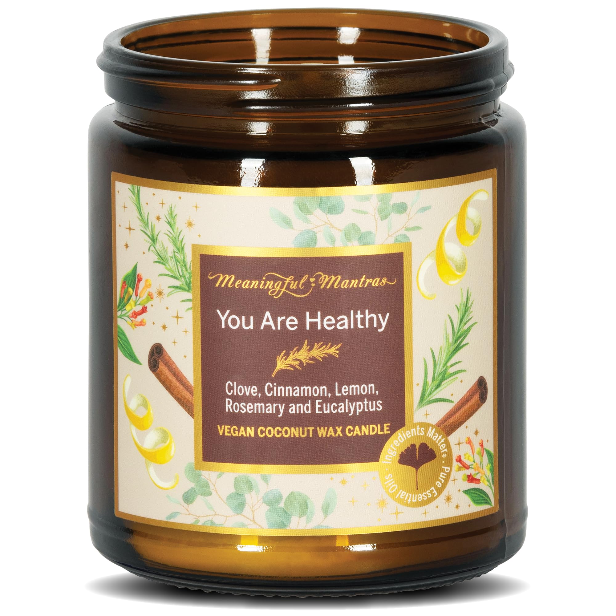 Natural Candle Made from 100% Handmade Coconut Wax with No Soy, Beeswax or Paraffin - Vegan Clean Burning Non Toxic Candles for Home - Scented Candles for Home – Hollistic Blend Candle Jar, 8 oz