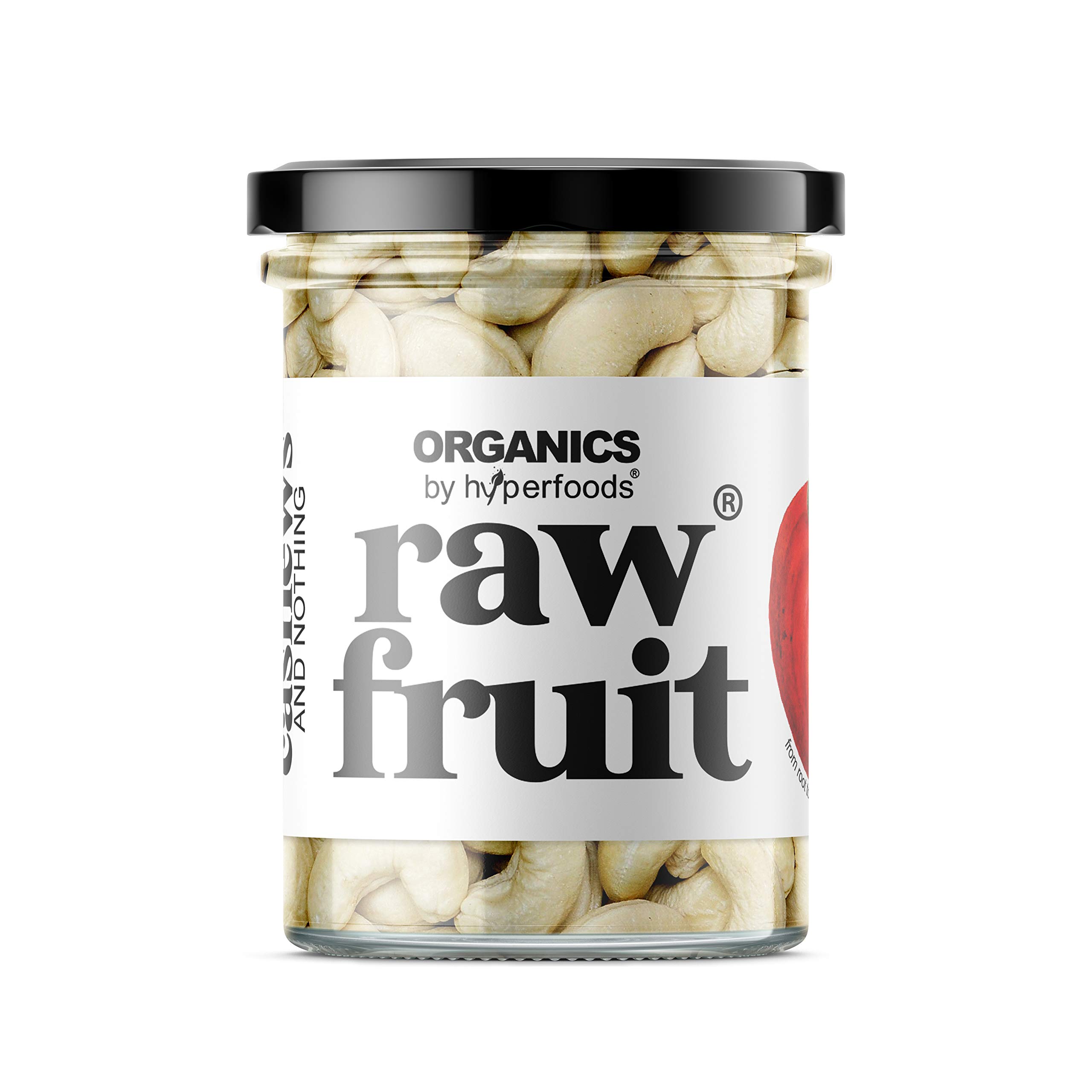 RawFruit Premium Whole Cashew Kaju W240, 100gm PET Jar by HyperFoods