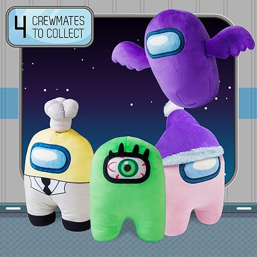 Miniatura 3 de P.M.I. Muñeco de peluche de Among Us  Compañero de tripulación amarillo con sombrero de chef, 8 pulgadas, coleccionable de Among Us, juguetes