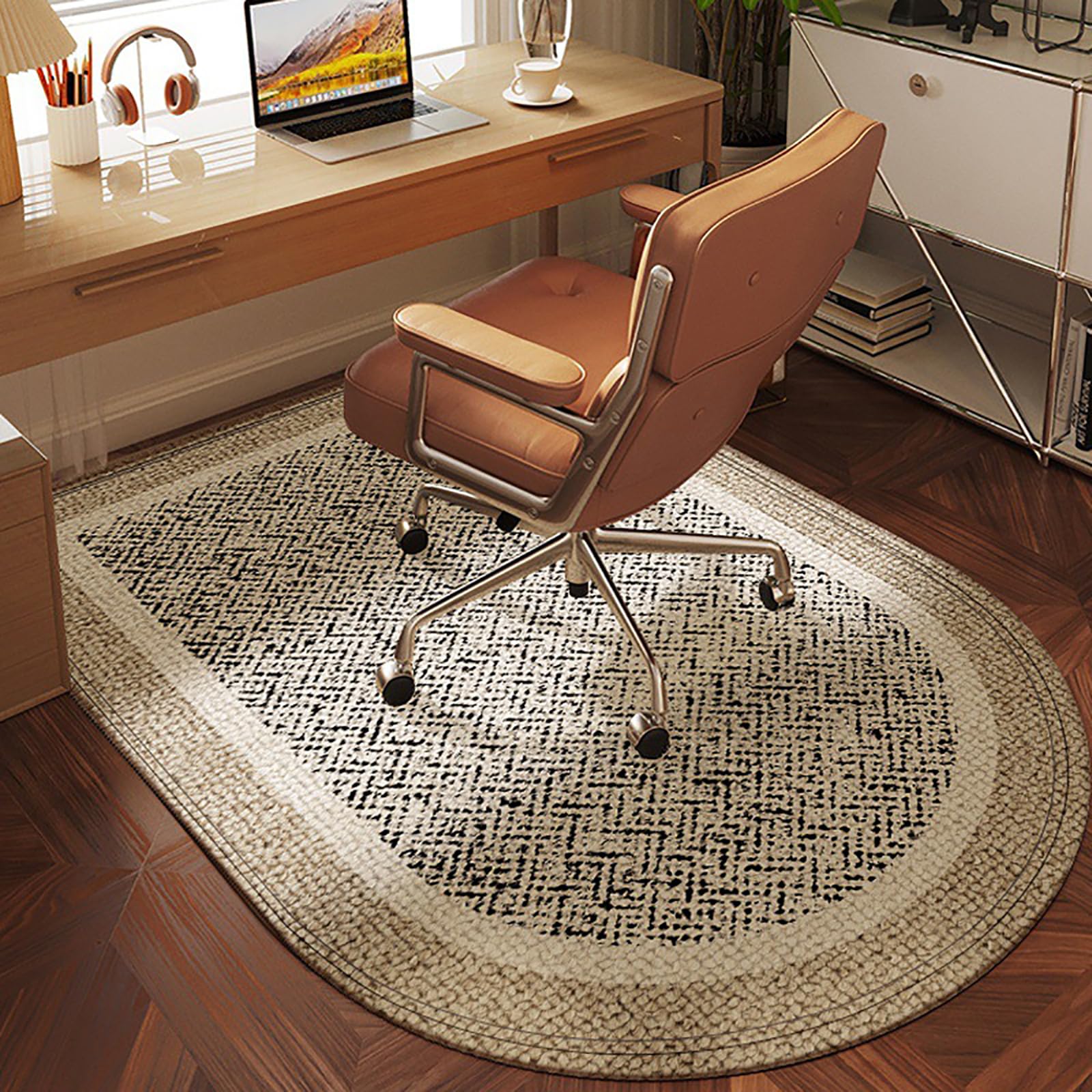 GRIPITHPY Office Chair Mat for Hardwood Floor,Anti Slip Desk Chair Mat for Tile Floor,Computer Chair Mat for Rolling Chair,Easy to Clean Computer