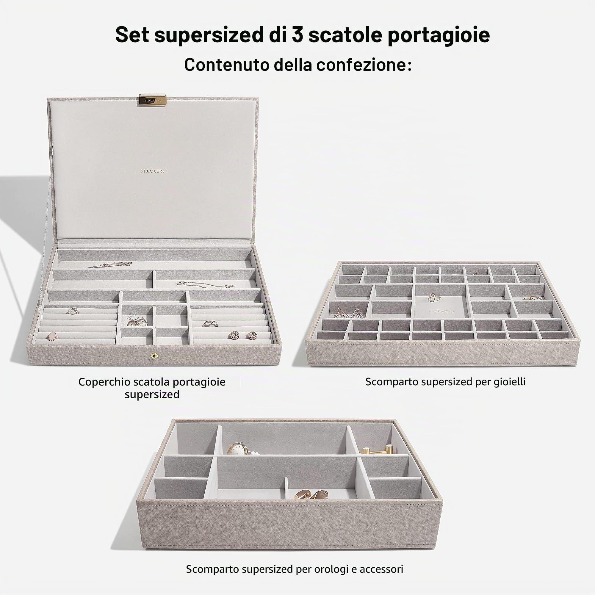 Stackers TAUPE SUPERSIZE SET OF 3