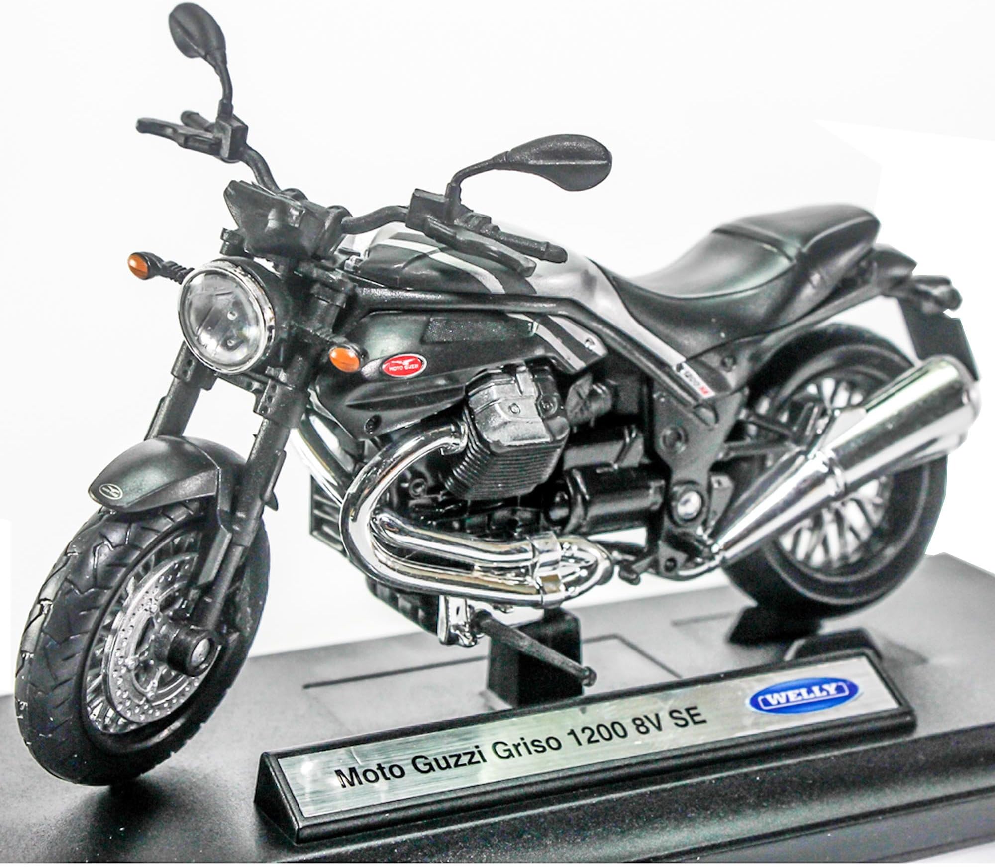 Welly 1:18 Die-cast Moto Guzzi Griso 1200 8V SE Motorcycle Black Color Model Collection