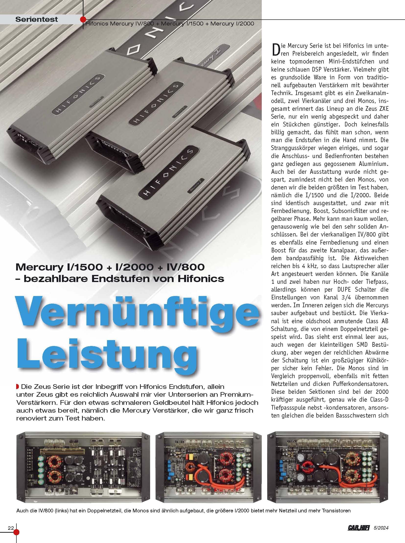 HiFonics MERCURY 1/2000 EVO - Class D Digital Mono Compact Verstärker mit 2000W RMS