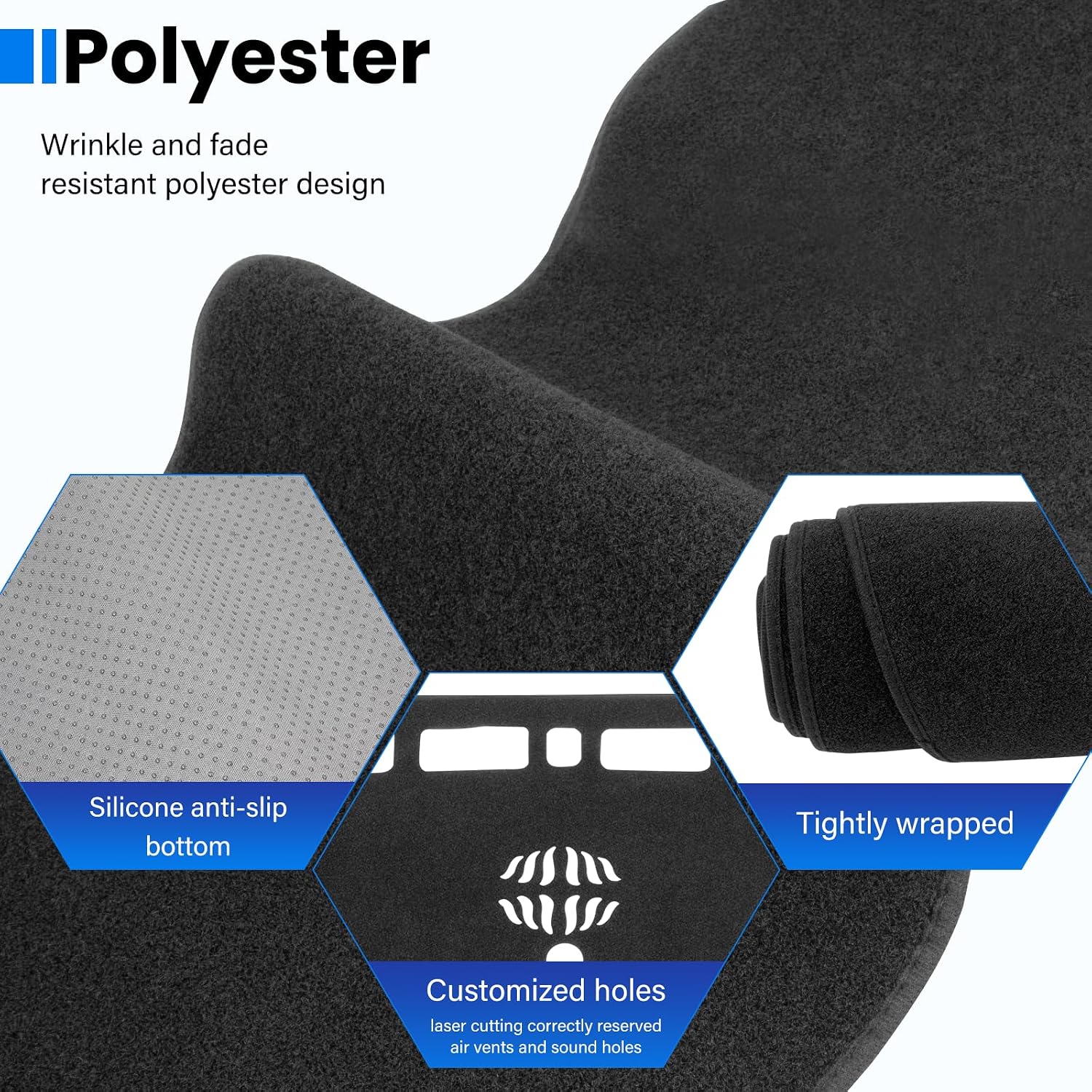 Dash Cover Mat Compatible with Ford Ranger 2019 2020 2021 2022 (Without HUD) Dashboard Cover for Pad Custom Car Dashboard Interior Accessories Ornament