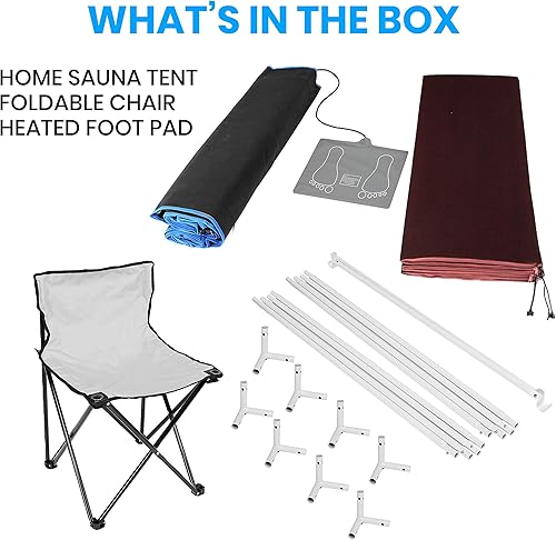 Miniatura 7 de SereneLife SLISAU30BK.5 Sistema compacto y portátil-Terapia personal de lujo desintoxicante climatizada para el hogar, sauna infrarroja, negro