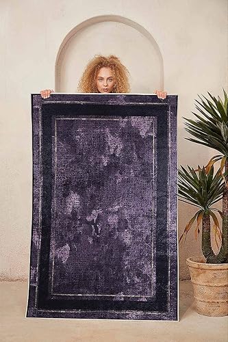 Miniatura 4 de LaModaHome Alfombra antideslizante Alfombra suave lavable a máquina para dormitorio, interior y exterior, resistente a las manchas, para sala de