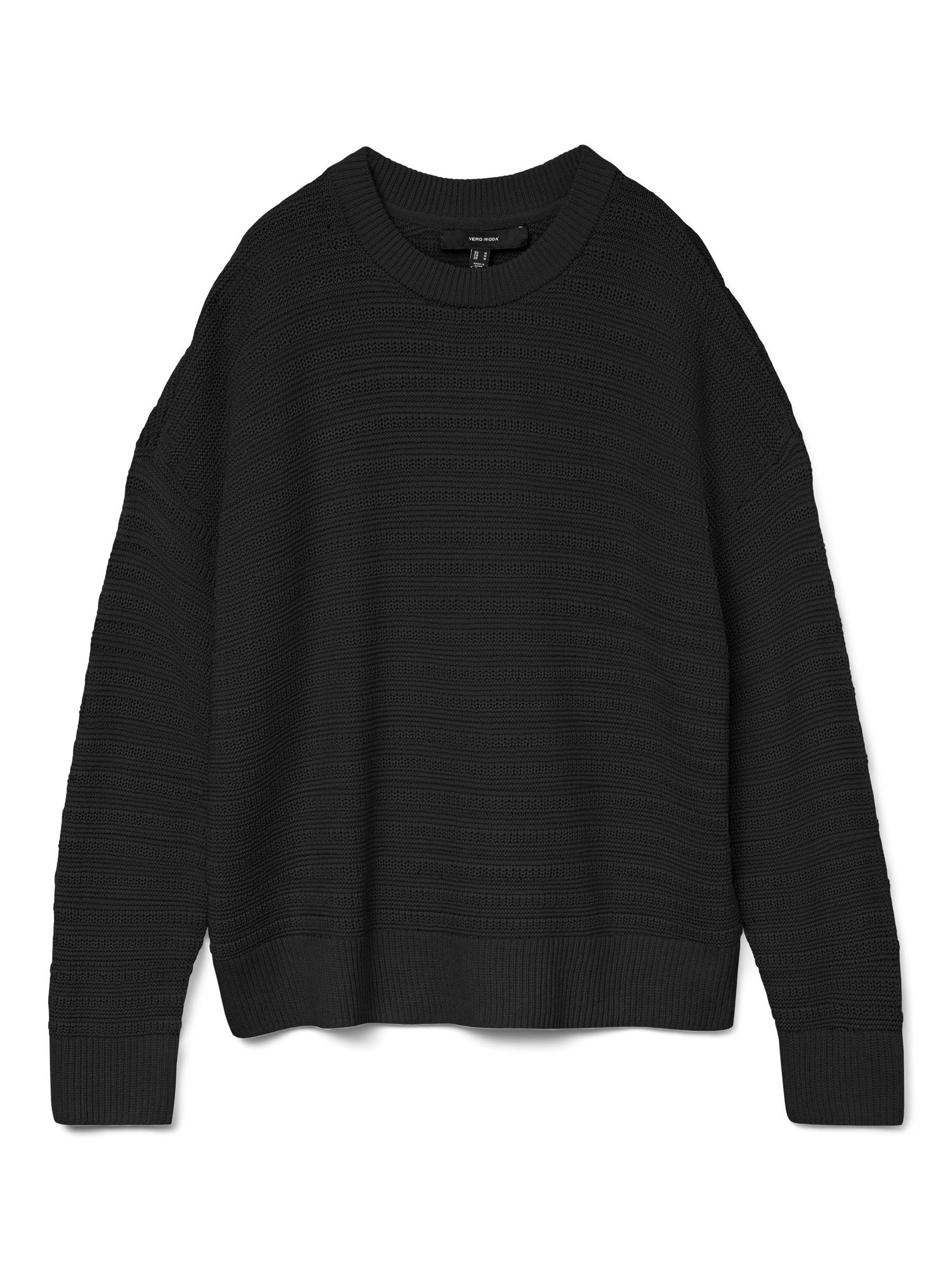 VERO MODA Vmcalla LS O-Neck Pullover Noos, Black, M