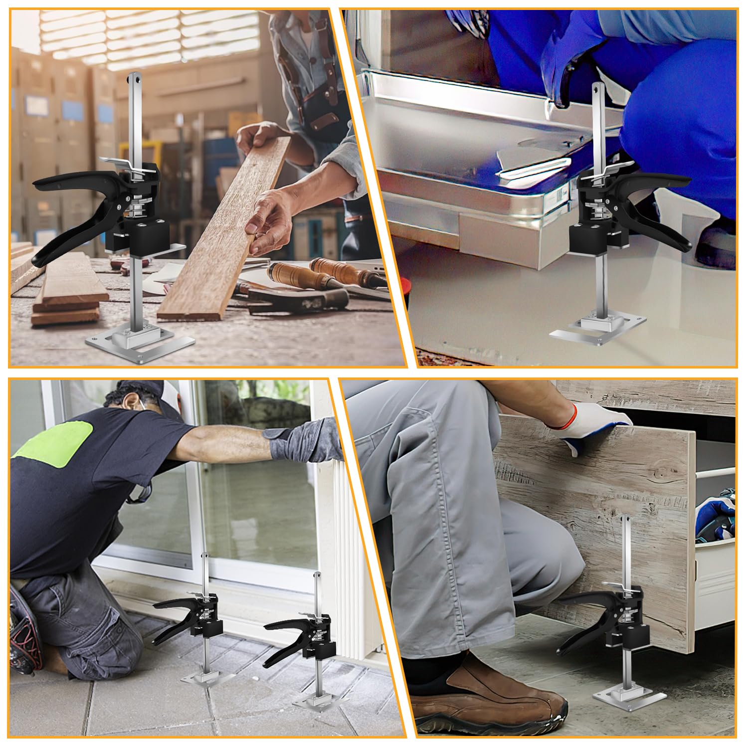 Sonnewelt 2 sollevatori per attrezzi manuali, multifunzionali, per risparmiare lavoro, regolazione dell'altezza per la posa, sollevamento fino a 240 kg, per cartongesso, per Wall Tiles Windows