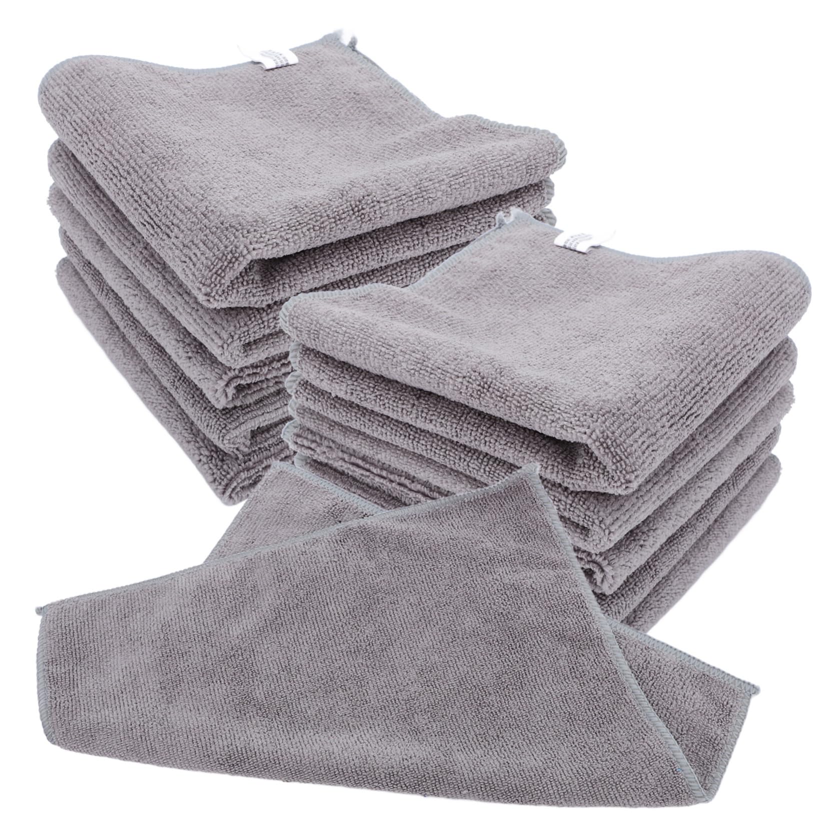 Gatuida 48pièces Serviettes Microfibre Ultra-absorbantes Chiffons Multifonctionnels pour Nettoyage De Voiture Séchage Et Entretien Ménager