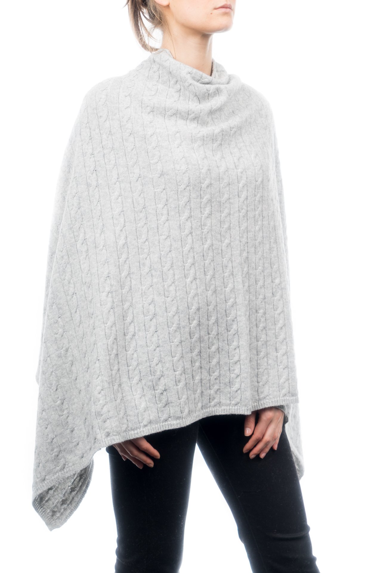 DALLE PIANE CASHMERE Poncho Donna Misto Cashmere Lana | Poncho mantella avvolgente, taglia unica, perfetto in viaggio e in città, un elegante regalo per lei, Made in Italy