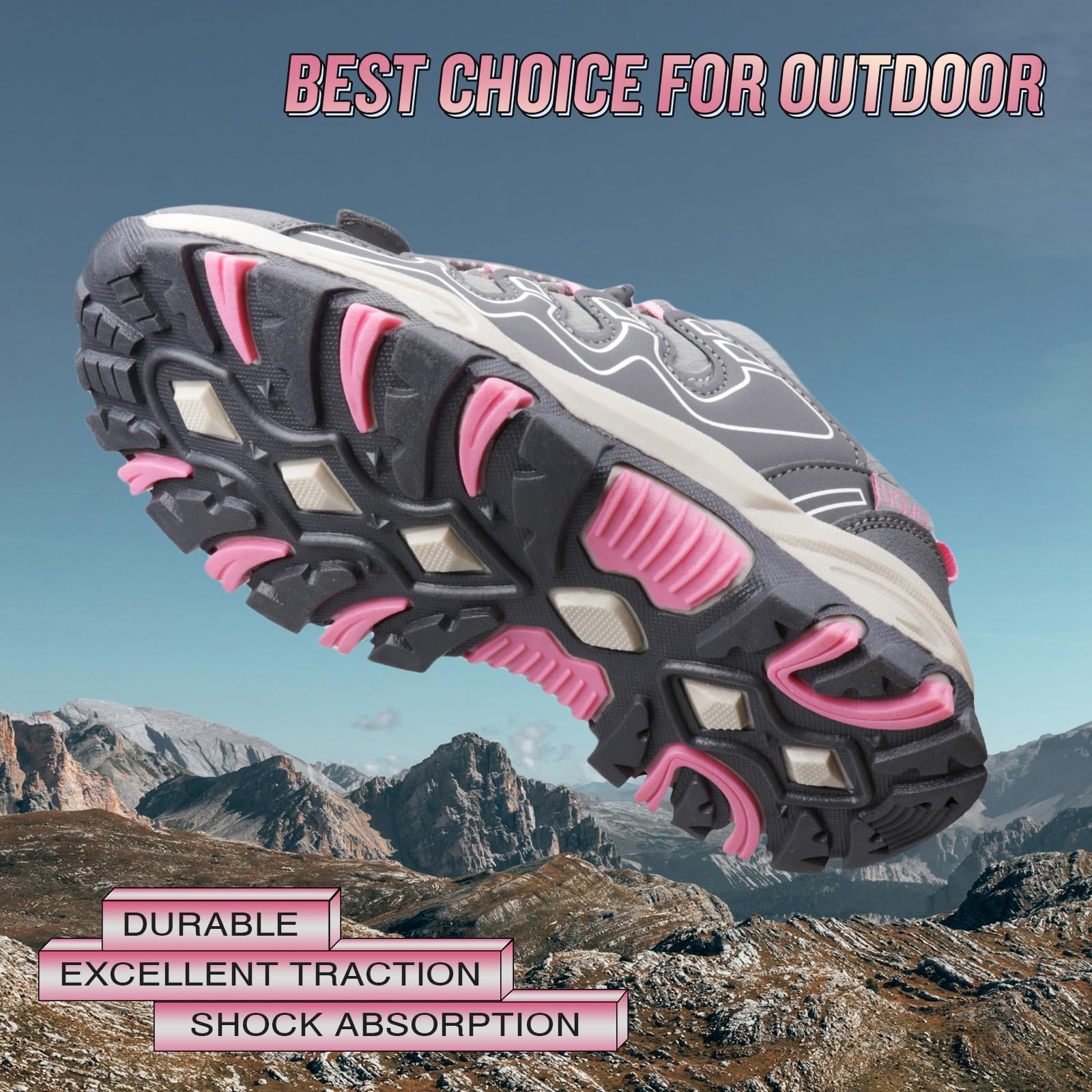 UOVO Zapatos de invierno para niños Botas de nieve para niños Zapatos con forro cálido Zapatillas de caña media Talla 28-39