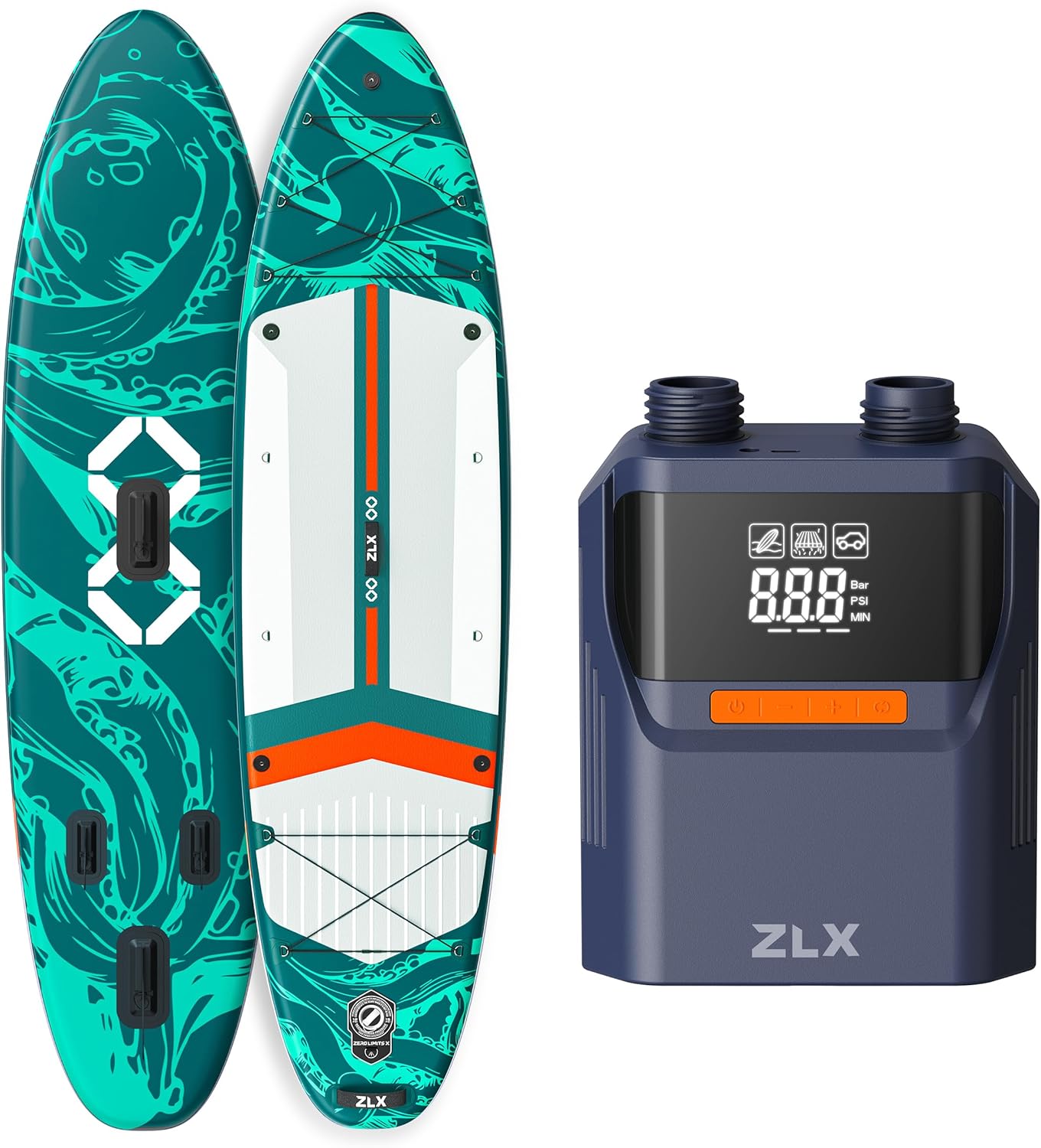 ZLX 11'6×35" Inflatable Stand Up Paddle Board with 50PSI Electric Paddle Board Pump
