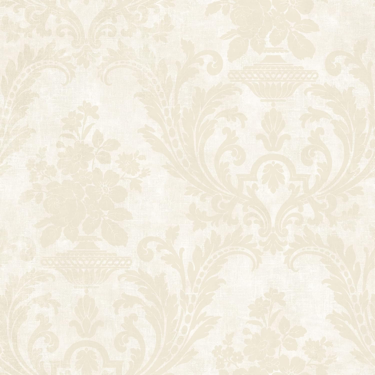 Galerie SD36156 Stripes and Damasks 2 Vintage Damask Wallpaper, Cream