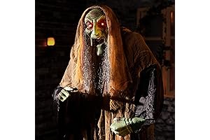 72" Motion Activated Witch Halloween Decorations