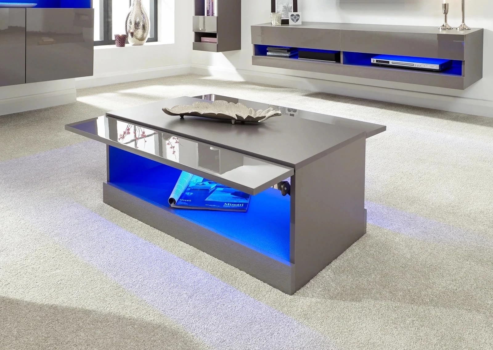 GFW Galicia Coffee Table - Grey - Modern Storage - Minimalist Design