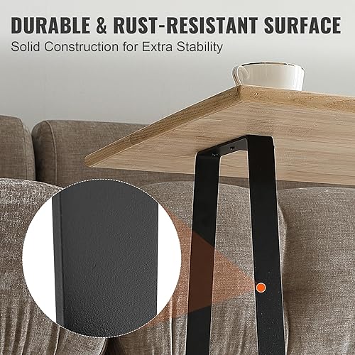 Miniatura 4 de VEVOR 16 inch Trapezoid Steel Table Legs, Replacement Furniture Legs Set of 2 for DIY Coffee Tables, Modern Desks, Bench, Night Stands, Sofa, Max