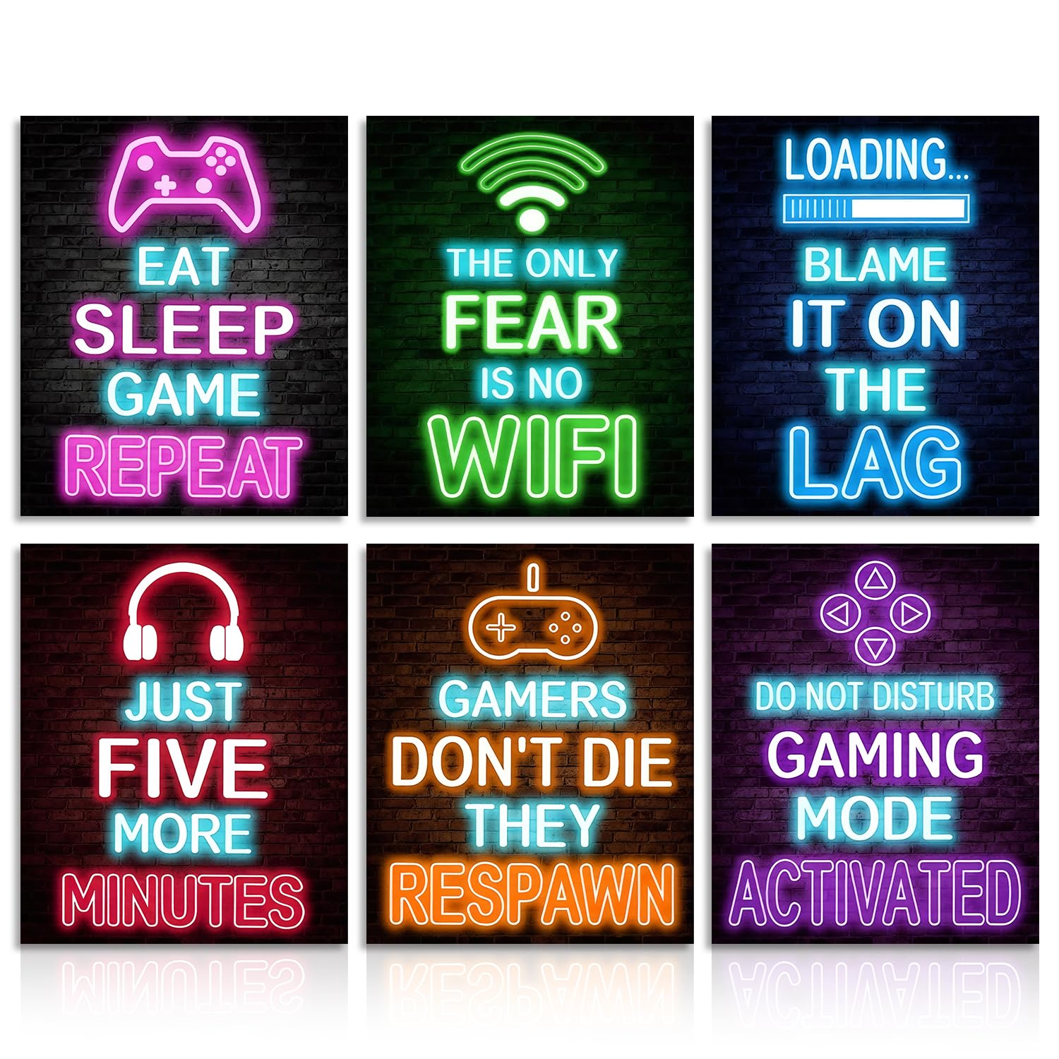 Poster Décoratif De Style Néon Sur Le Thème Du Jeu Vidéo