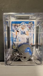 Alex Anzalone Detroit Lions Mini Helmet Rookie Card Display Case Collectible Auto Shadowbox Autograph