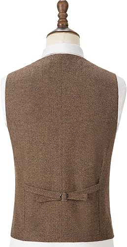 Miniatura 4 de Chalecos casuales para hombre, chalecos de tweed, chaleco vintage retro de espiga