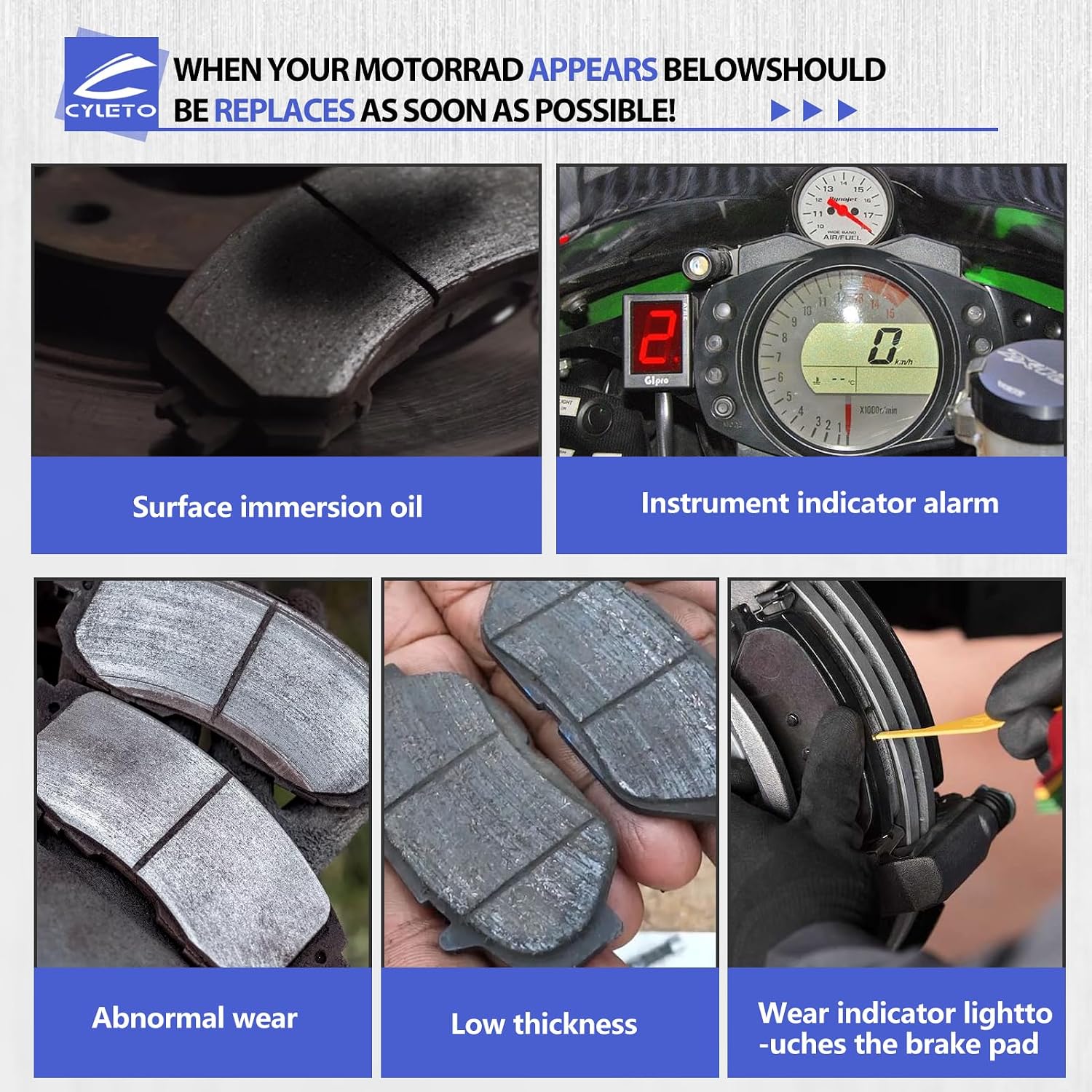VTX1300 Brake Pads for Honda Shadow 1100 ACE Sabre 1995-2007