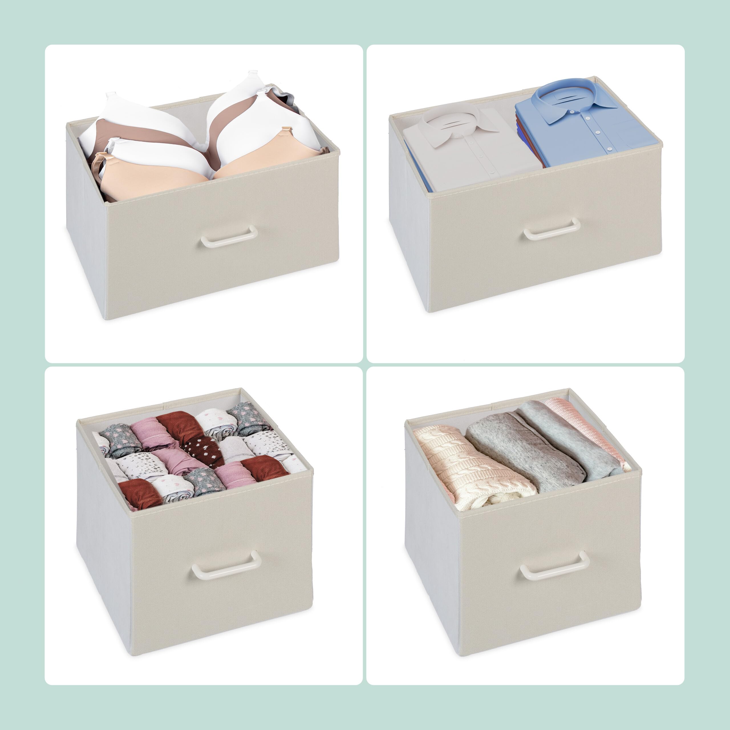 Relaxdays Cómoda 7 Cajones, 85 x 100 x 30,5 cm, Mueble Recibidor, Pasillo y Dormitorio, Cajonera Moderna, Beige y Blanco