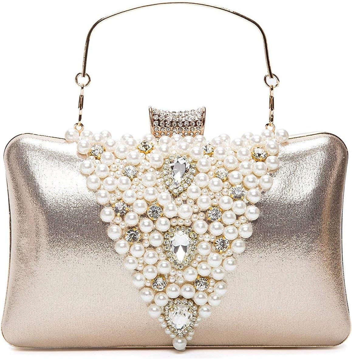 BAIGIO Women's Clutch Bag Ladies Evening Clutches Purse Handbag for Wedding Party Birthday Gifts Bridal (Gold S1)