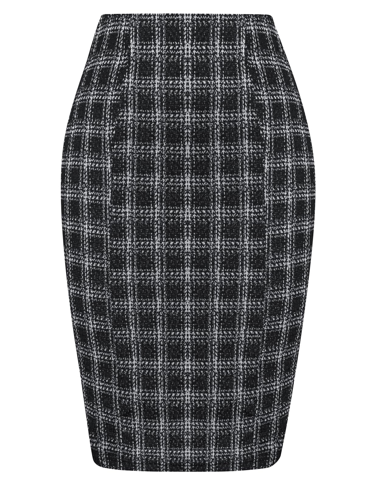 Kate Kasin Jupe moulante à carreaux taille haute longueur genou pour femme | Vêtements de mode d'automne 2026, tenues décontractées d'affaires