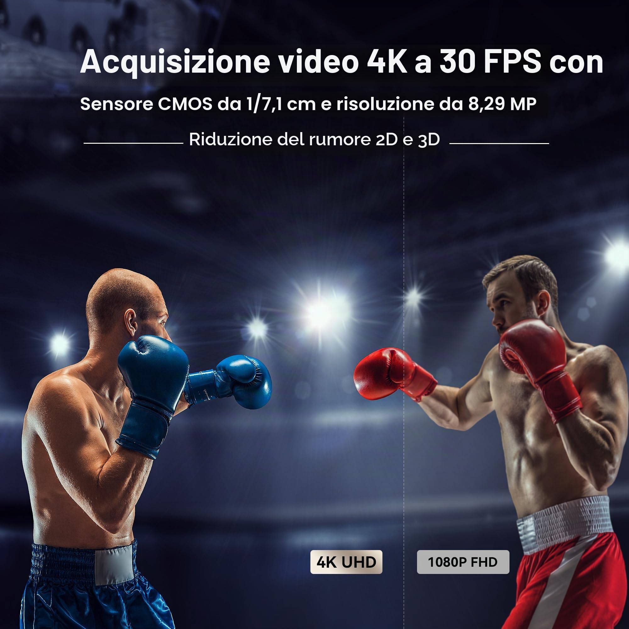 Tenveo Telecamera PTZ NDI 4K con AI Auto-Tracking, Zoom Ottico 20x, USB3.0/HDMI/LAN PoE Camera PTZ NDI per IP Live Streaming Chiesa Videoconferenze Eventi YouTube OBS vMix Livestream