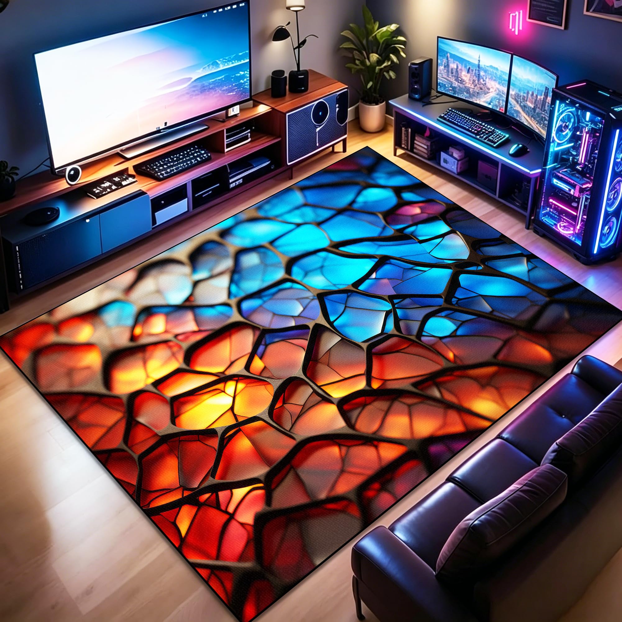 Tapis à poils courts moquette de gaming fluide et antibruit