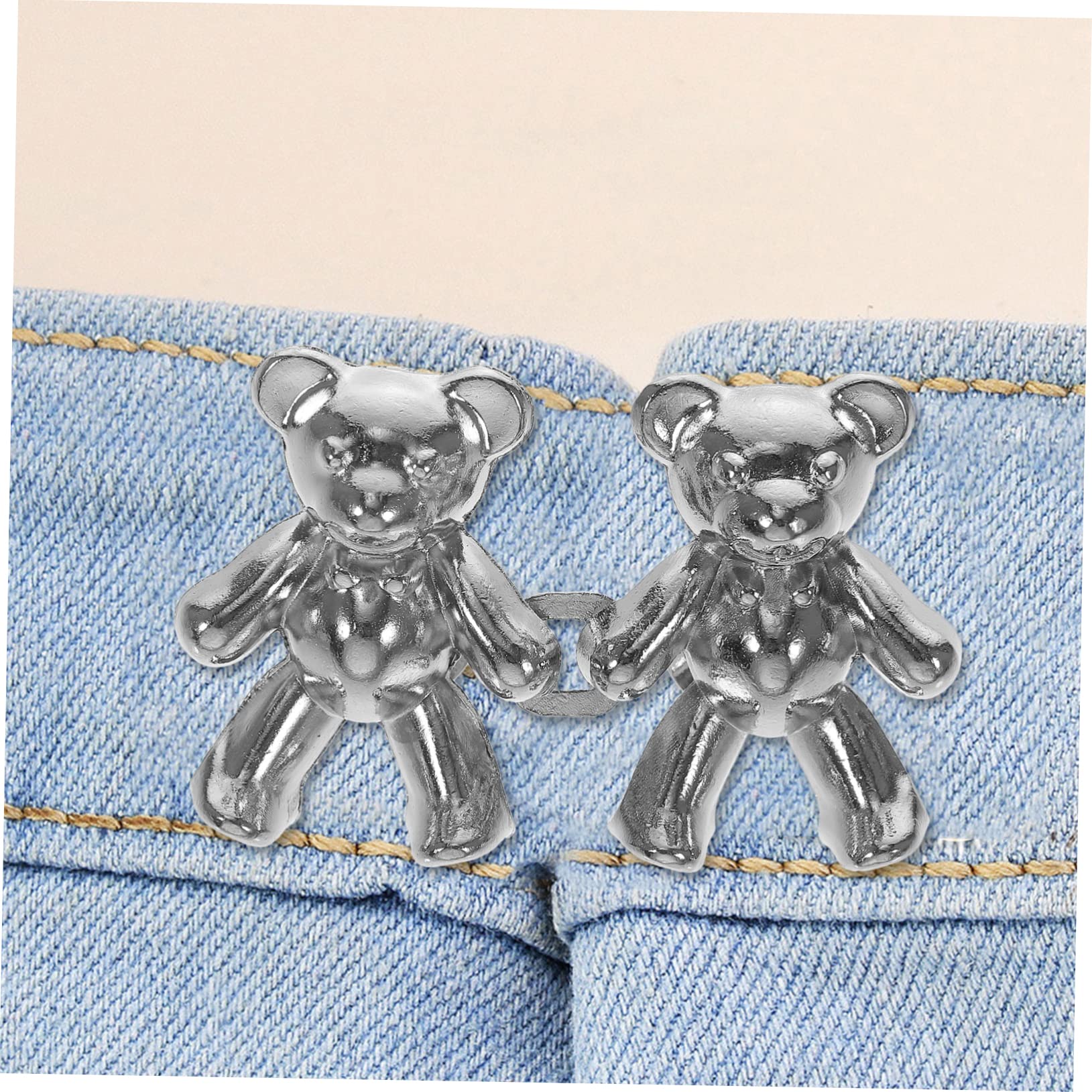 ARTIBETTER 4 Set Bottone in Vita Cintura Regolabile Strettoio in Vita Fermo Cinch Pulsante Per Rendere I Jeans Più Piccoli Fibbia in Vita Dei Pantaloni. Lega Di Zinco 8 Paia*4