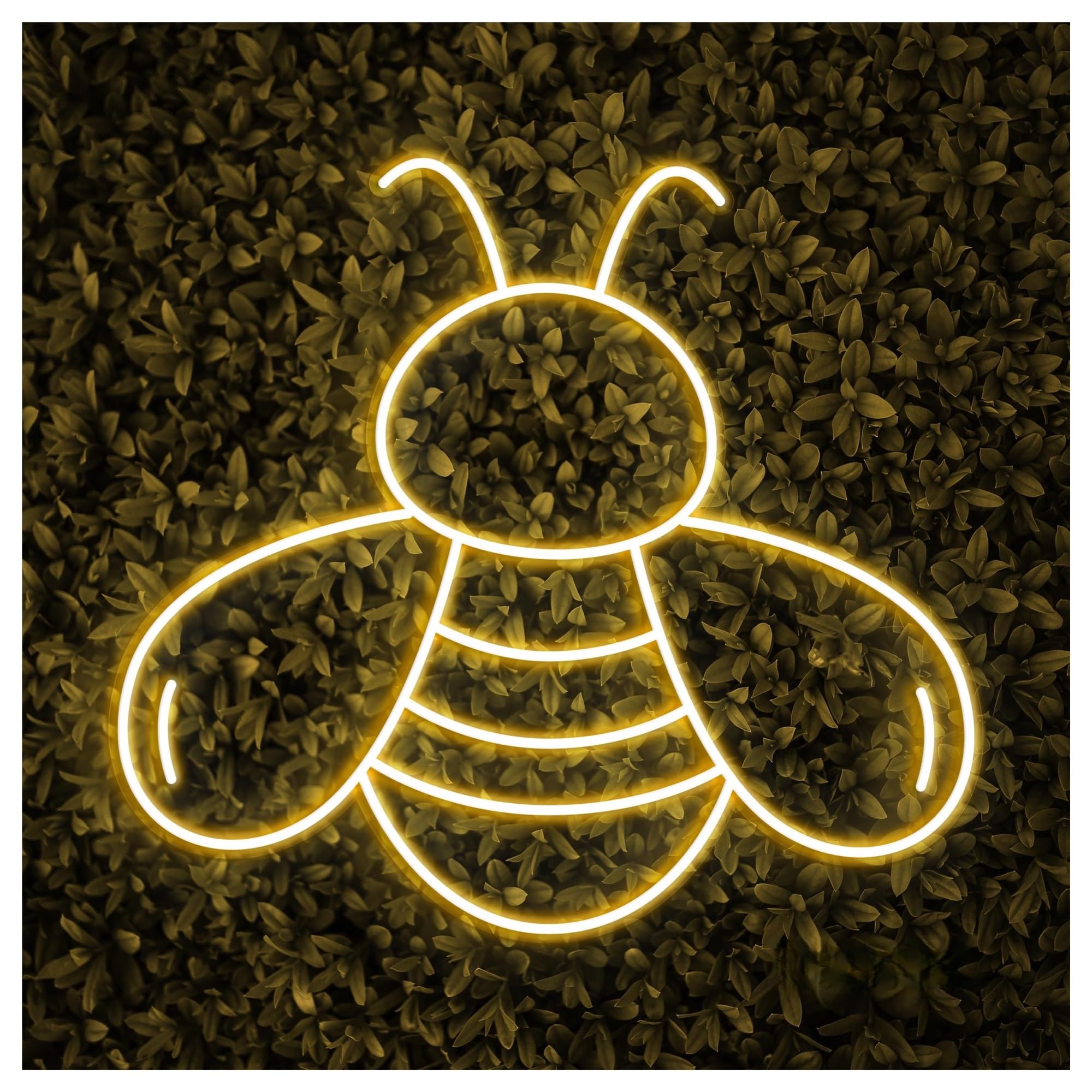 RONGCH Hanging Art Signs Honey Bee Neon Sign, Suitable for Shop Wall Decor with Brightness Adjustable 36cm