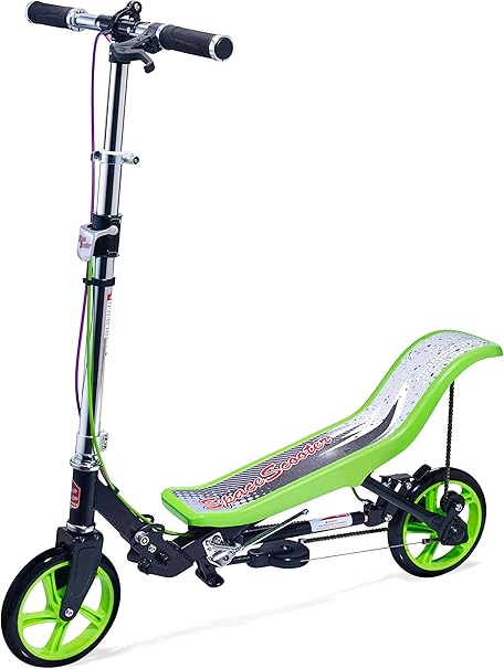 Space Scooter Premium X590 Push Board Seesaw Kids Scooter with Brake, Air  Suspension \u0026 Compact Fold – Green / Black : Amazon.co.uk: Sports \u0026 Outdoors
