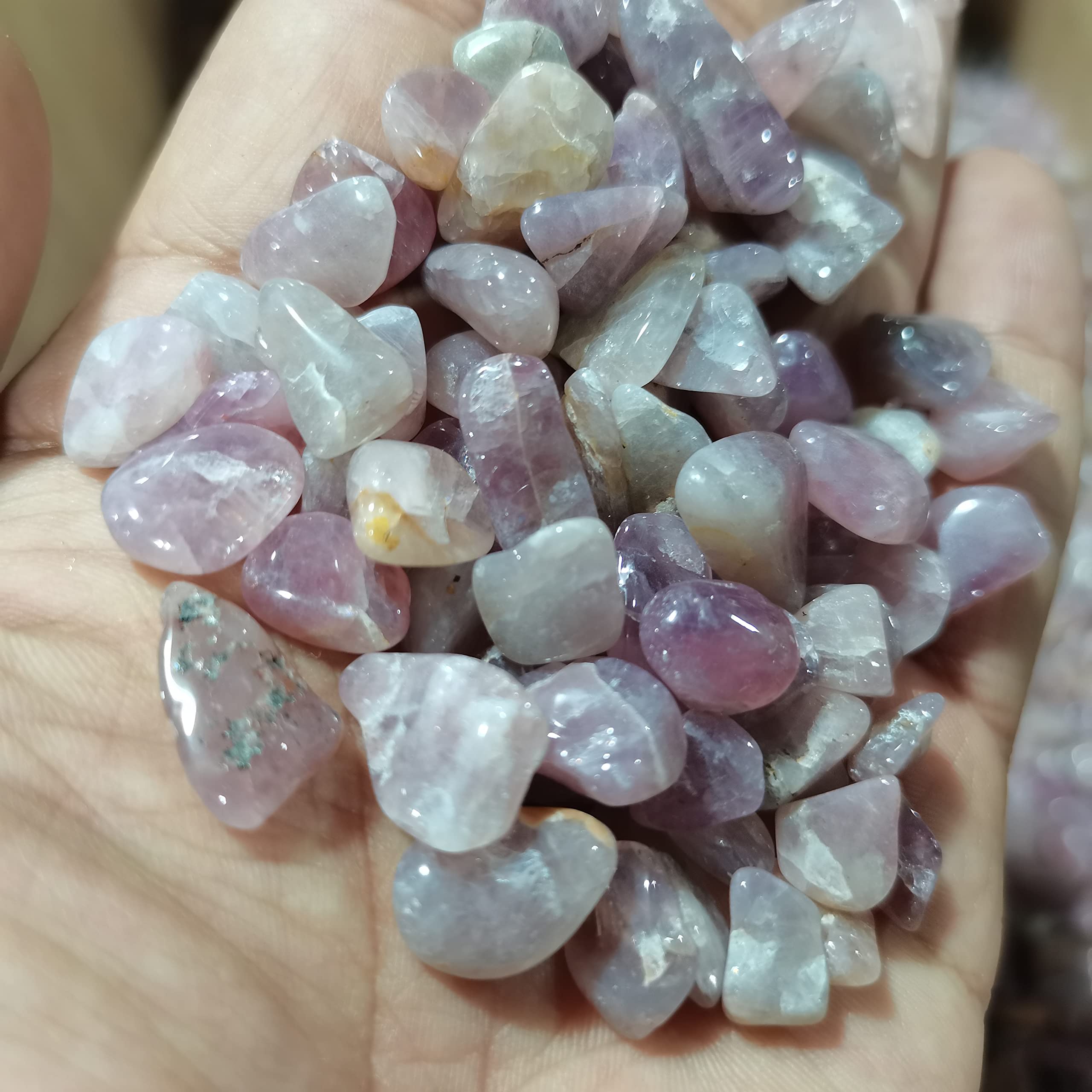 Grava Decorativa para acuarios, Piedra triturada Duobao de Mica Morada Reiki for decoración de acuarios y Jardines. Pesos múltiples.(300g)