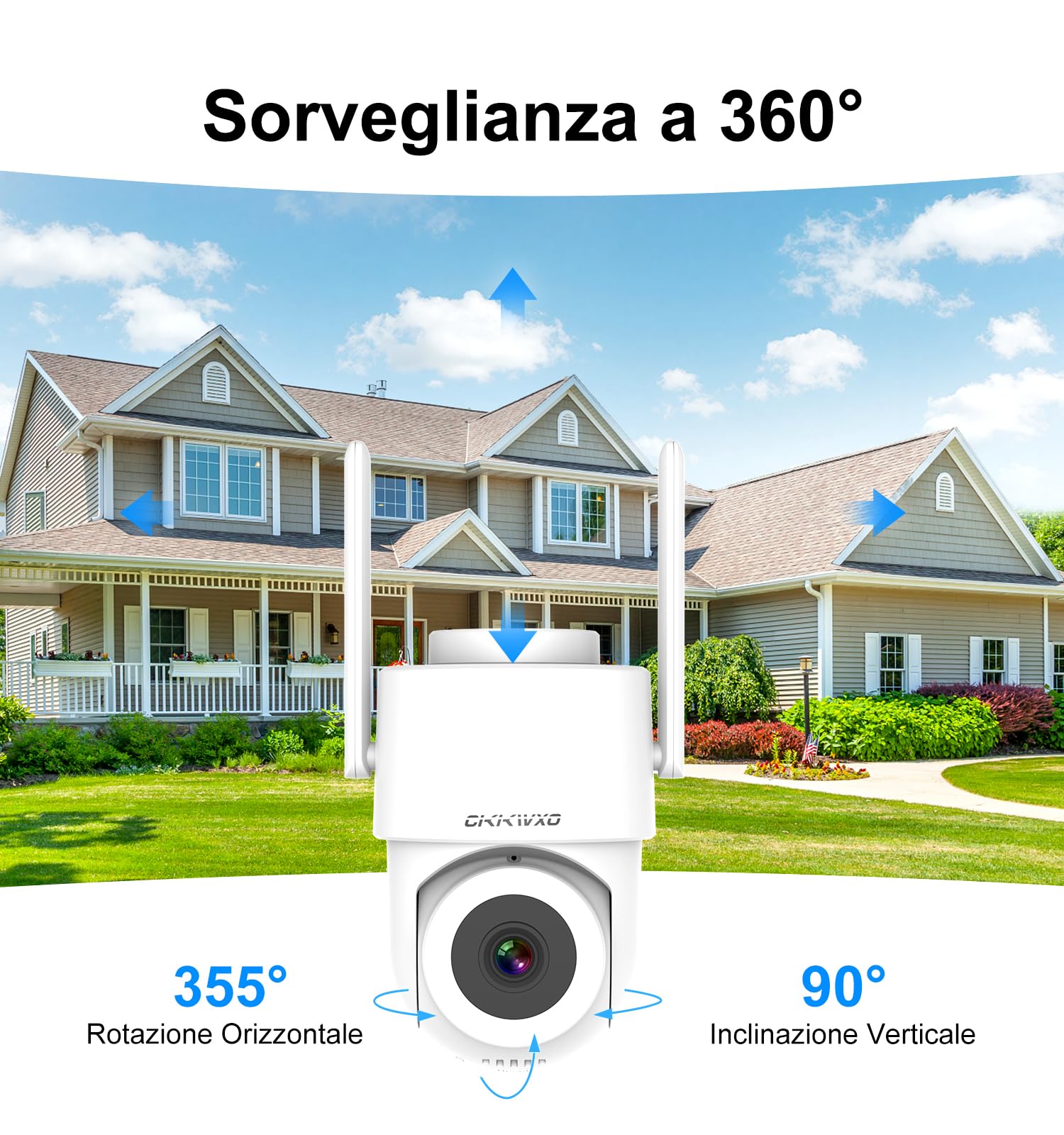 Tapo C520WS Telecamera WiFi Esterno QHD 2K 4MP 360 ° Visuale Visione Notturna a Tapo C520WS Telecamera WiFi Esterno QHD 2K 4MP 360 ° Visuale Visione Notturna a