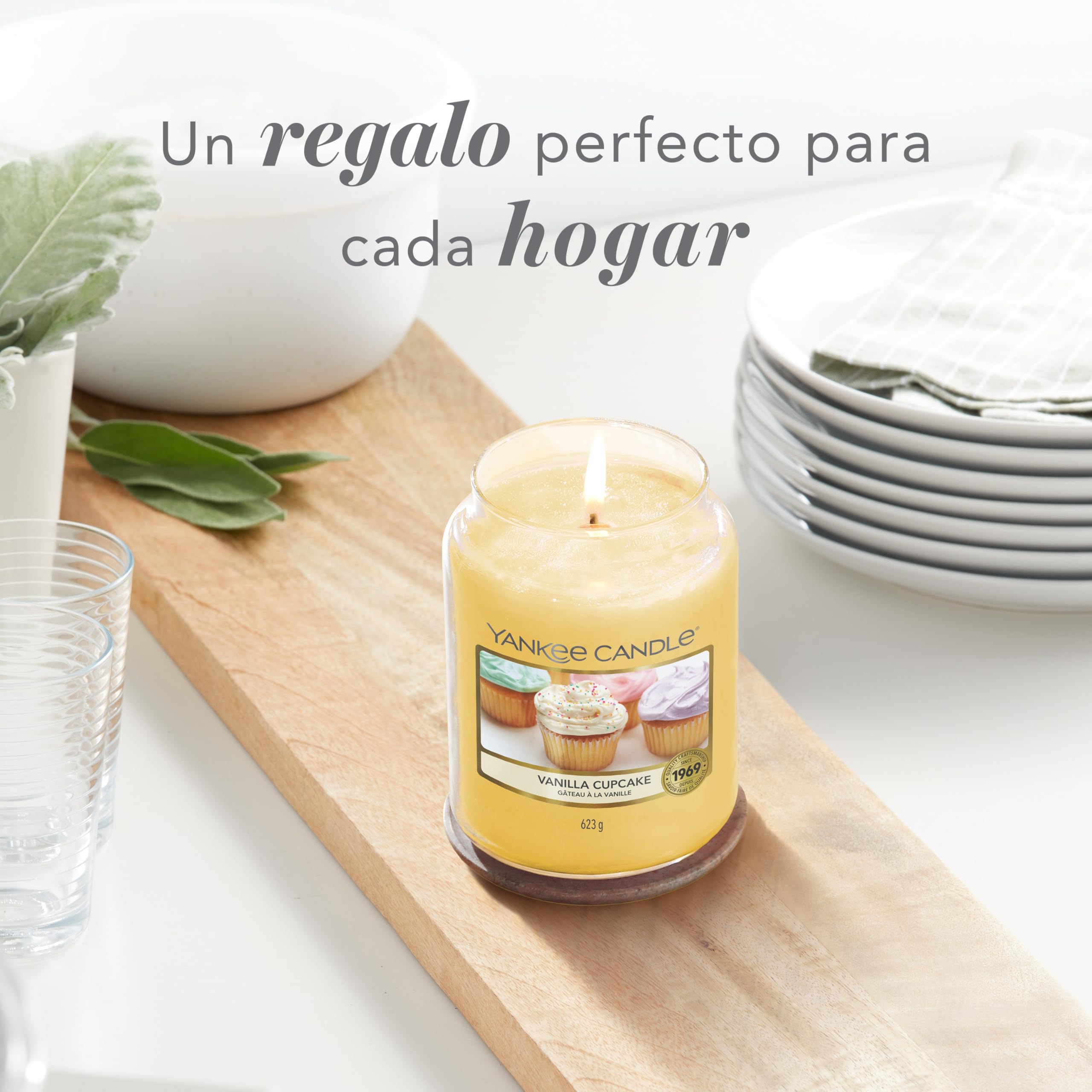 Yankee Candle Vela perfumada | Vanilla Cupcake vela en tarro grande | Velas de larga duración: hasta 150 h | Regalo ideal para mujer