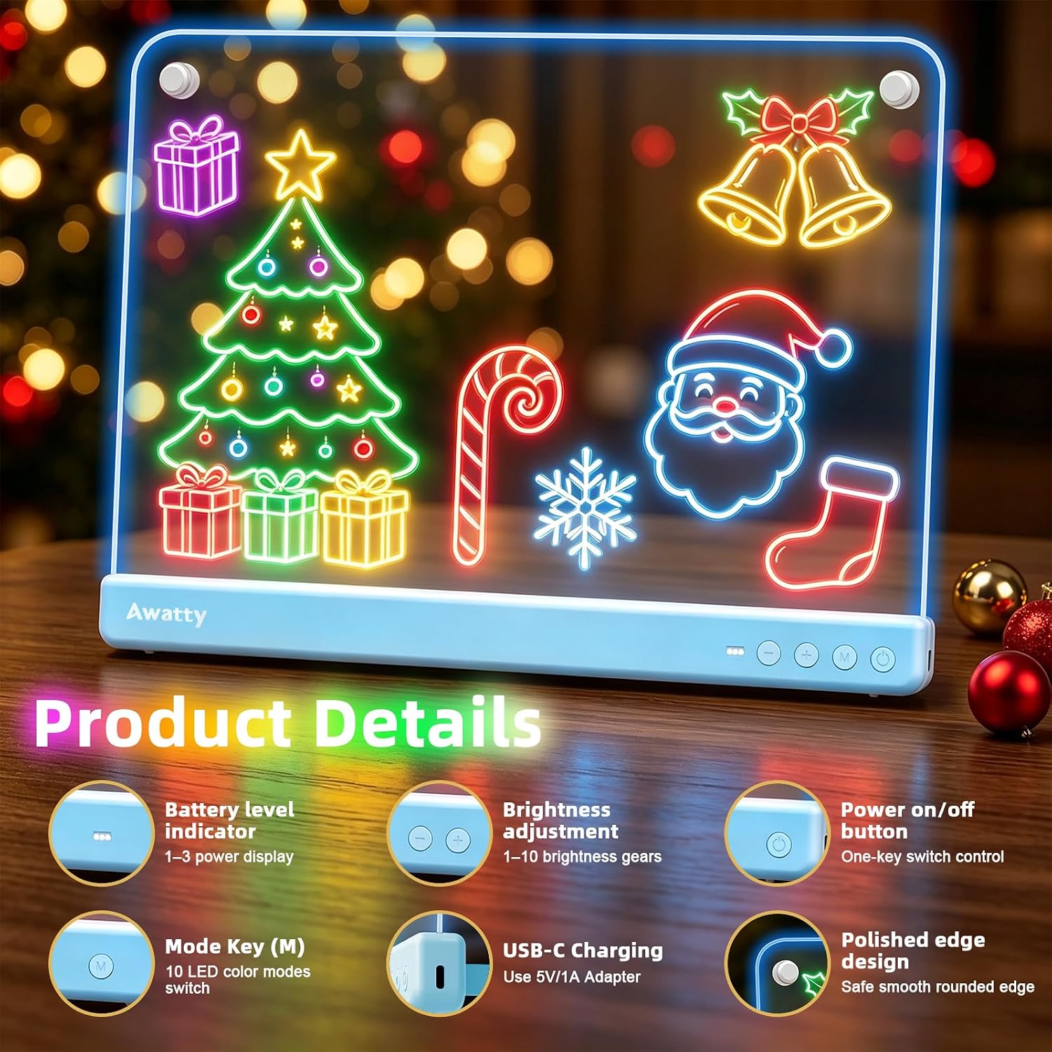 Awatty Led Drawing Board 16 Toys