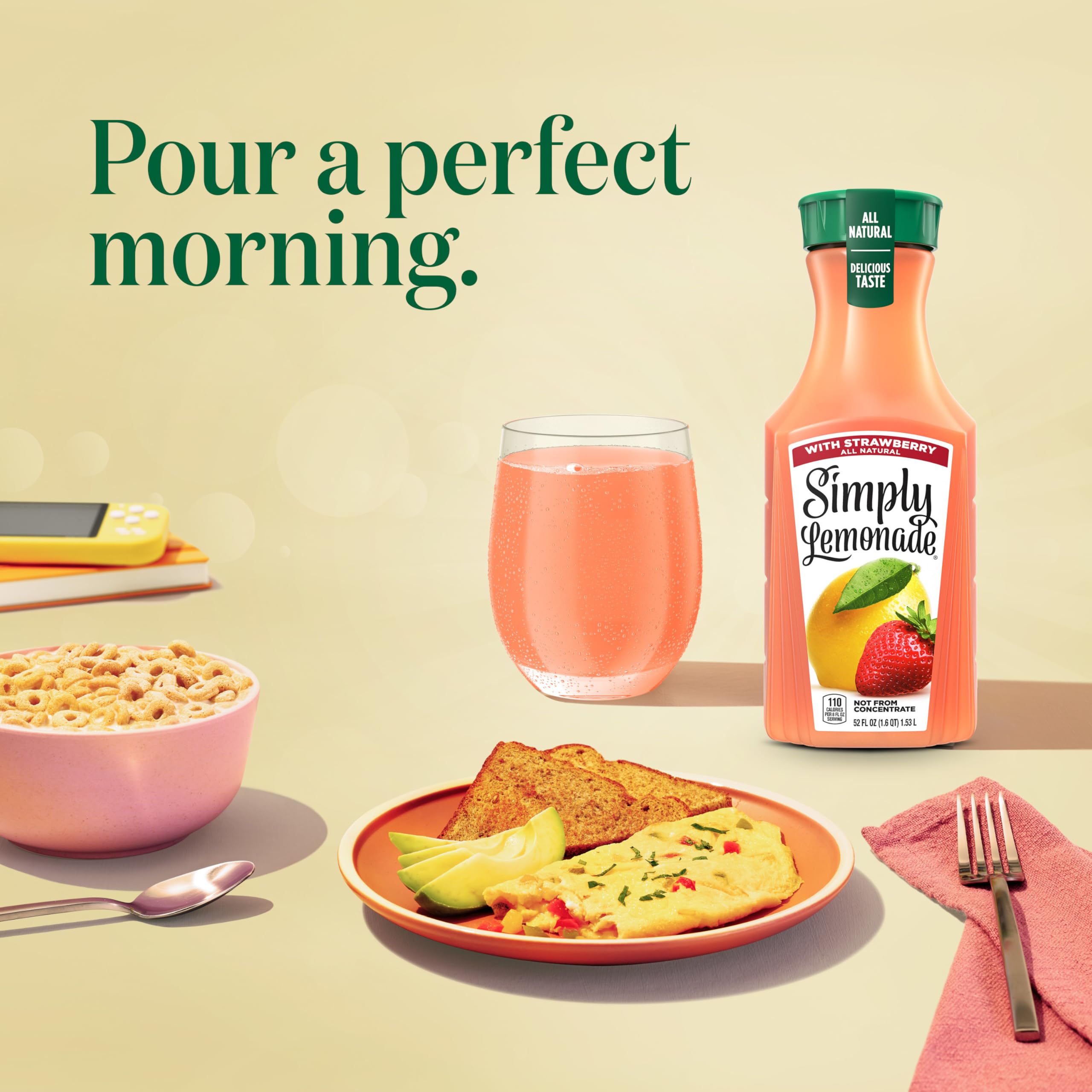 Simply Lemonade with Strawberry, 52 Fl Oz Bottle - 3