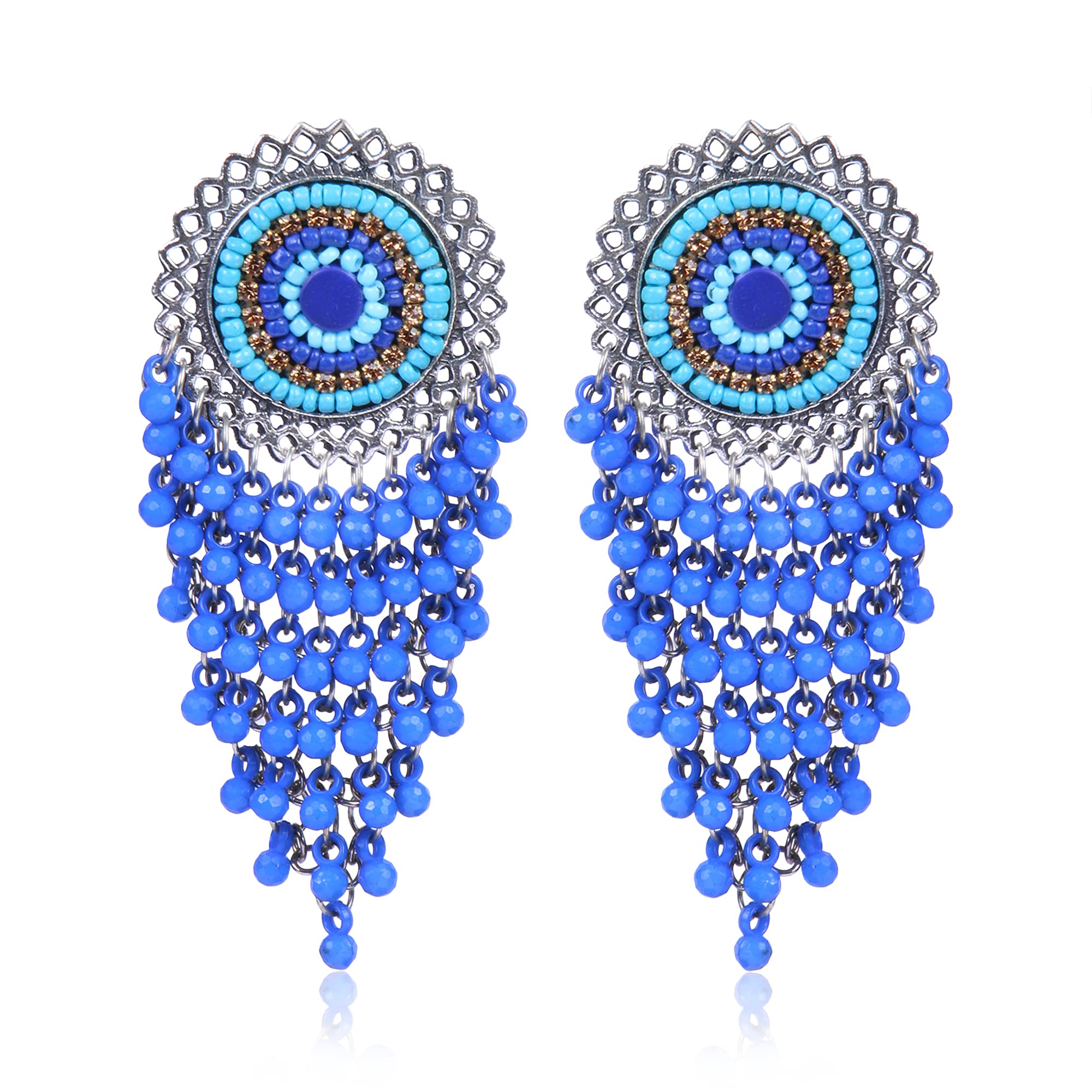 Bevy Pearlsoxidised Silver Handcrafted Handmade Embroidery Boho