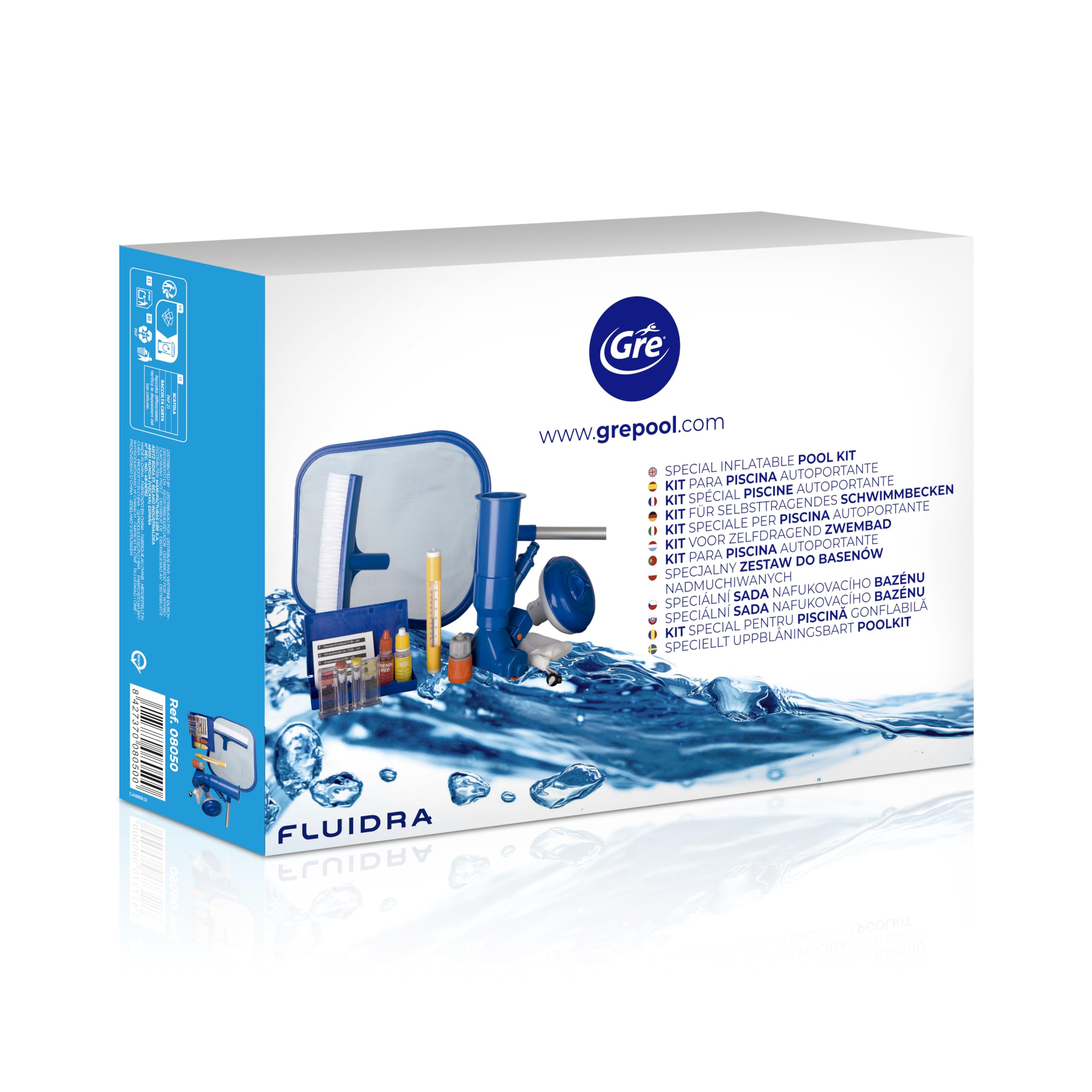 Gre 08050 - Kit Limpiafondos para Piscinas Autoportantes o Desmontables. Limpiafondos para el Fondo de Piscinas Pequeñas