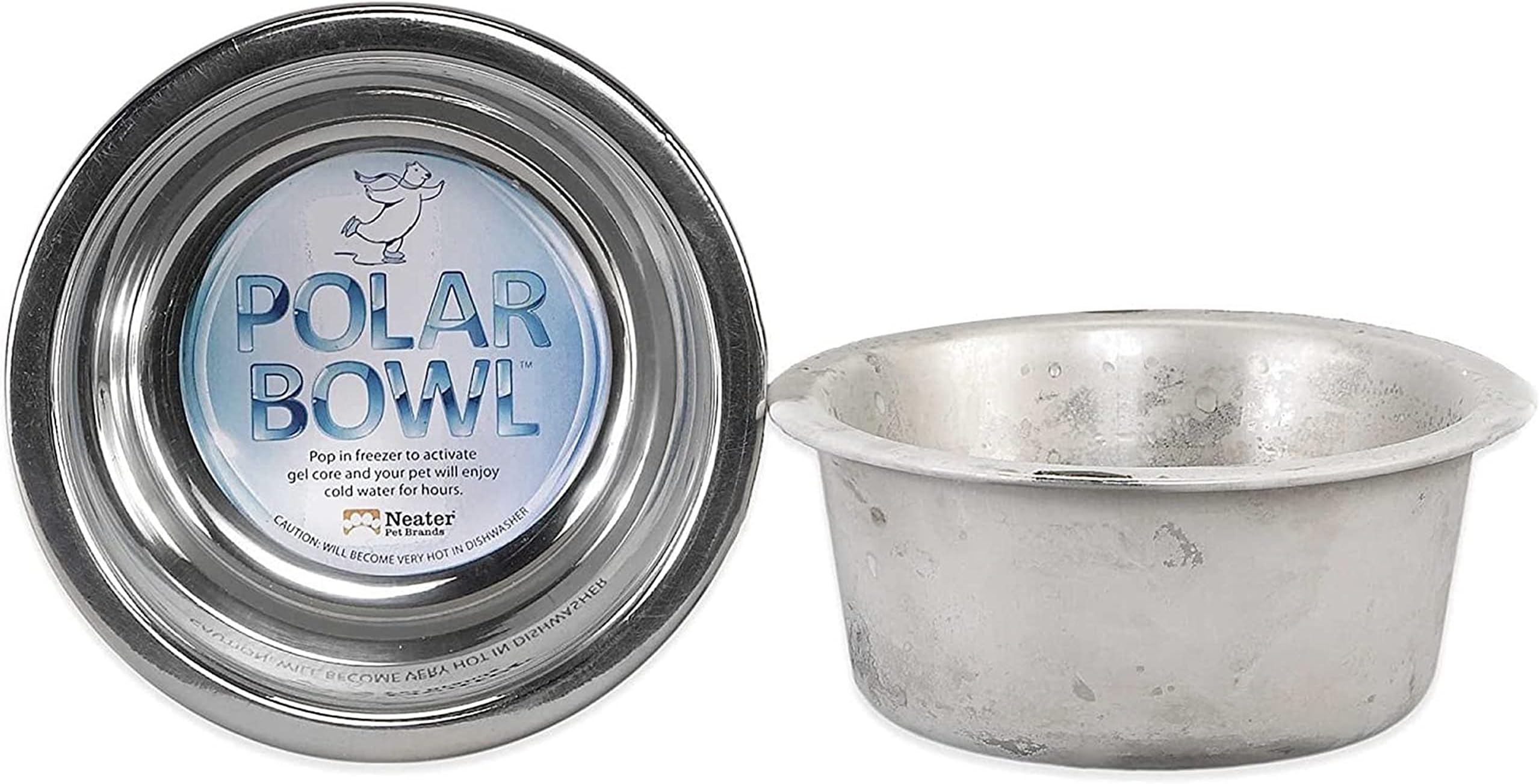 Neater Pets Polar Bowl - Freezer Bowl for Ice Cold Water for Dogs & Cats - Perfect for Hot Summer Days, (3.5 Cups)