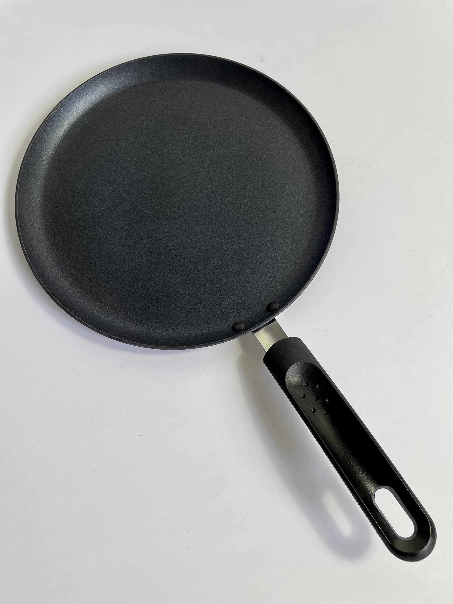 Prima Collection Black Padella per crepes, Crepiera in Alluminio Antiaderente adatta per tutti i tipi di fuochi compreso Induzione Diametro 25 cm